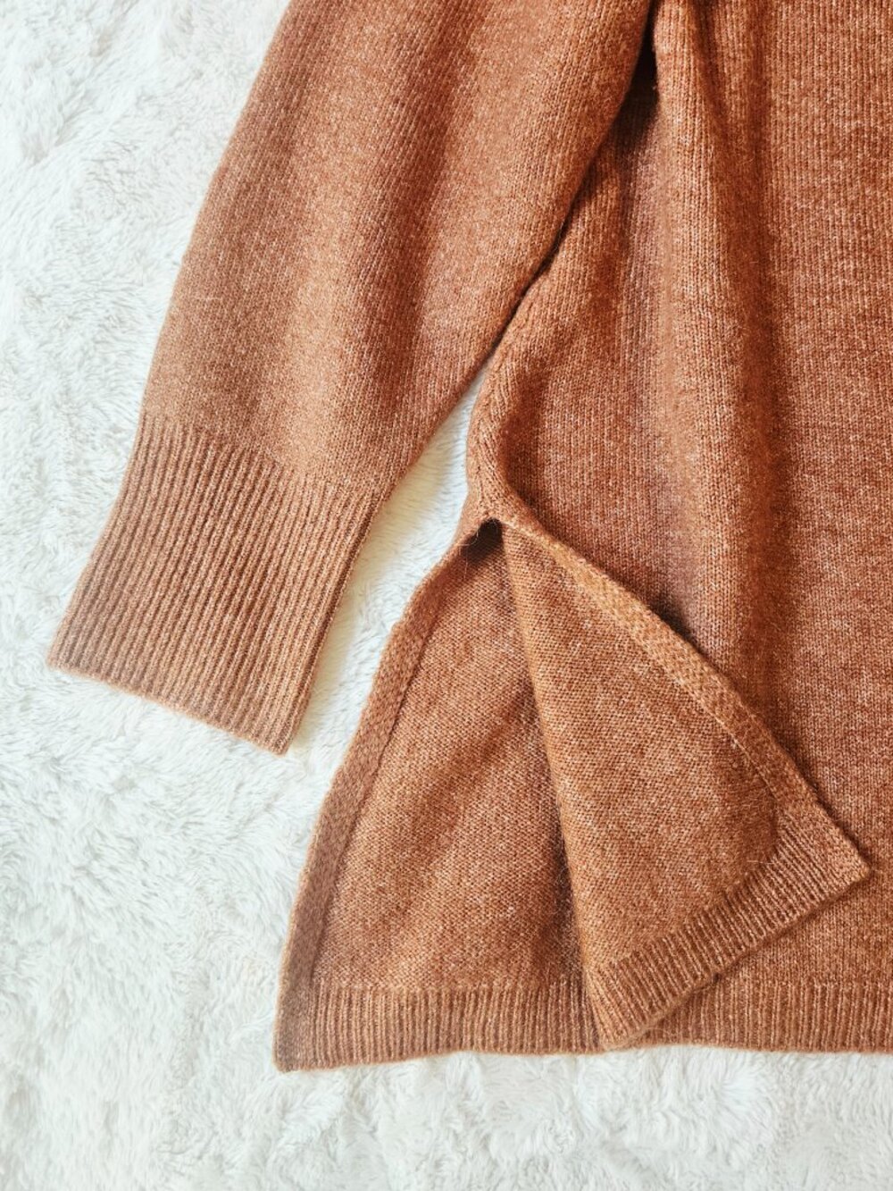 Jessica Simpson Women's Plus Size 3X Sweater Pullower Oversize Cowl Neck Copper - Picture 4 of 4